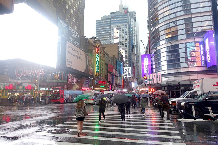 New-York sous la pluie
