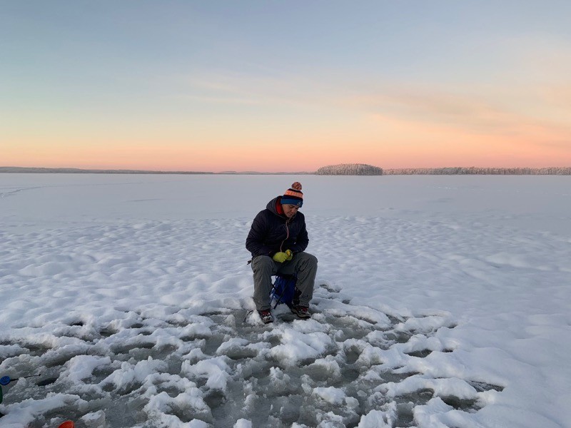 Pêche Lac gelé Laponie