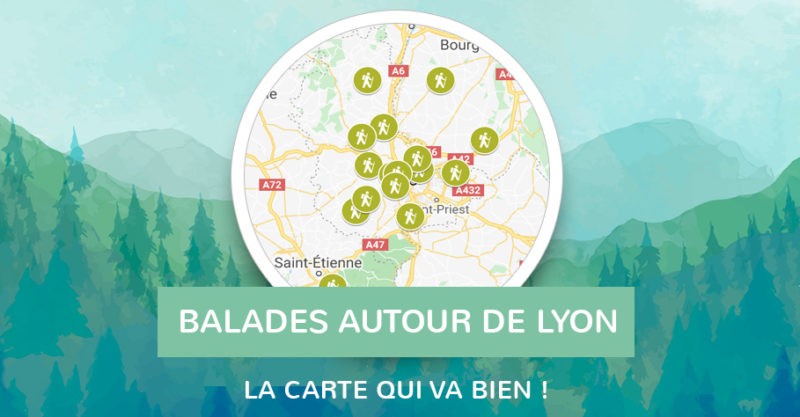 Carte balade à 100km de Lyon