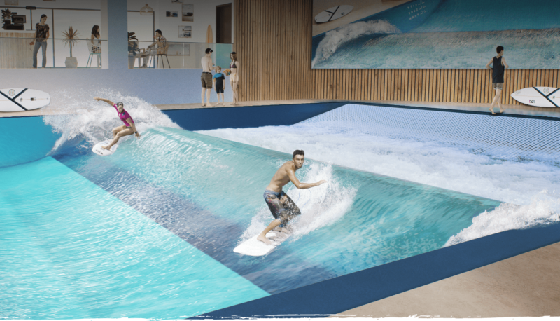Vague artificielle surf Lyon