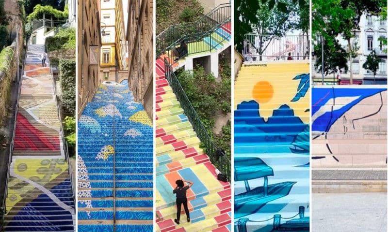 Escalier peints à Lyon