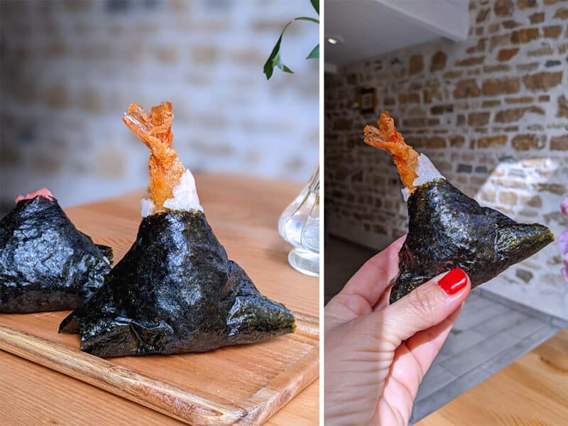 onigiri tempura crevette -Kaki-bistrot-Lyon-Citycrunch