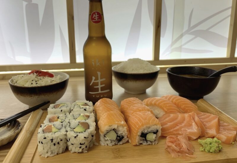 sushi et biere du restaurant haiku