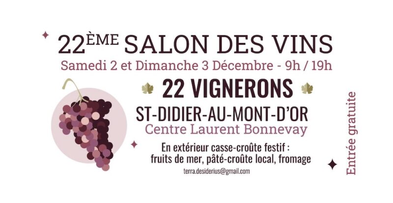 22ème édition salon des vins à Saint-Didier au Mont d'Or