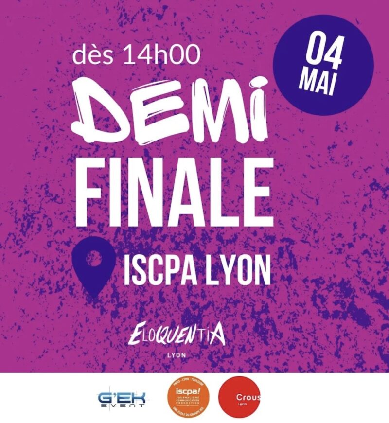 Demi-finale du concours d'éloquence Eloquentia Lyon à l'ISCPA (Lyon 9)