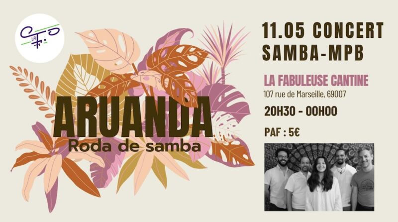 Concert Afrobrésiliens de Samba à La Fabuleuse Cantine (Lyon 7)