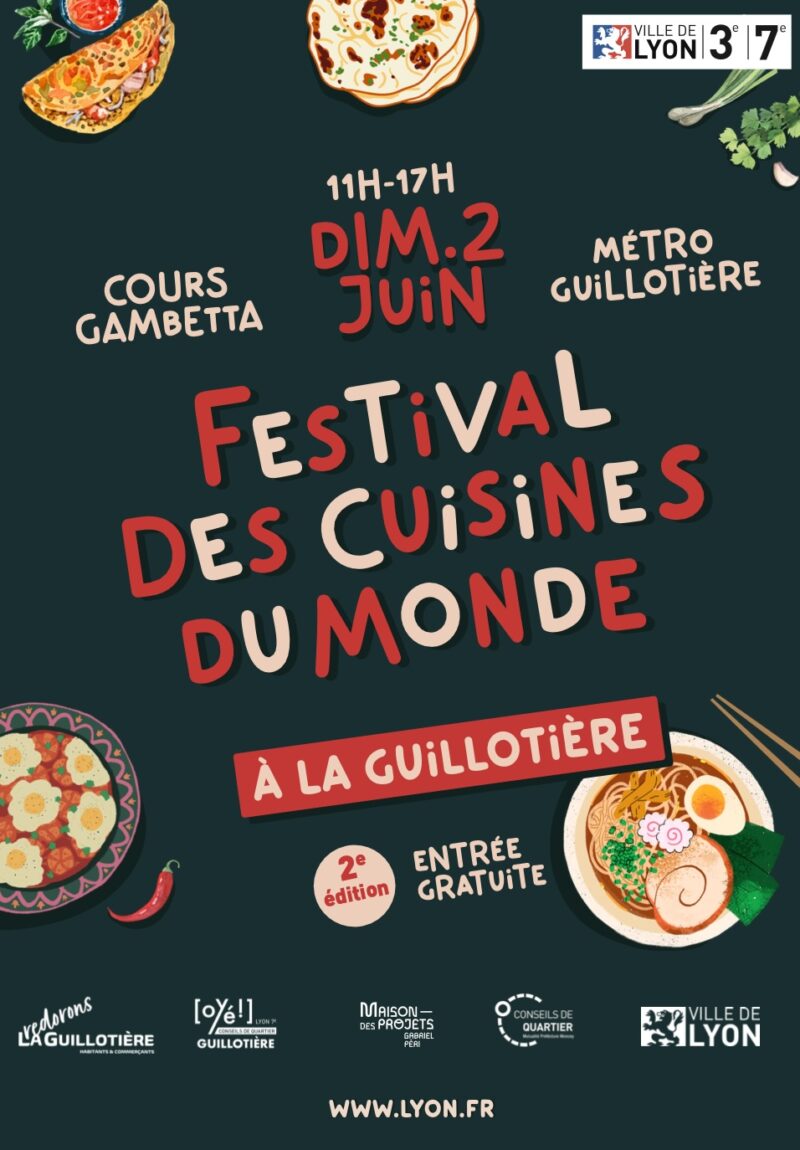 Le Festival des Cuisines du Monde revient pour une 2ème édition à la Guillotière