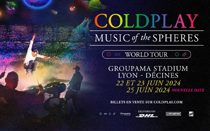 Coldplay au Groupama Stadium – le 22, 23 et 25 juin 2024