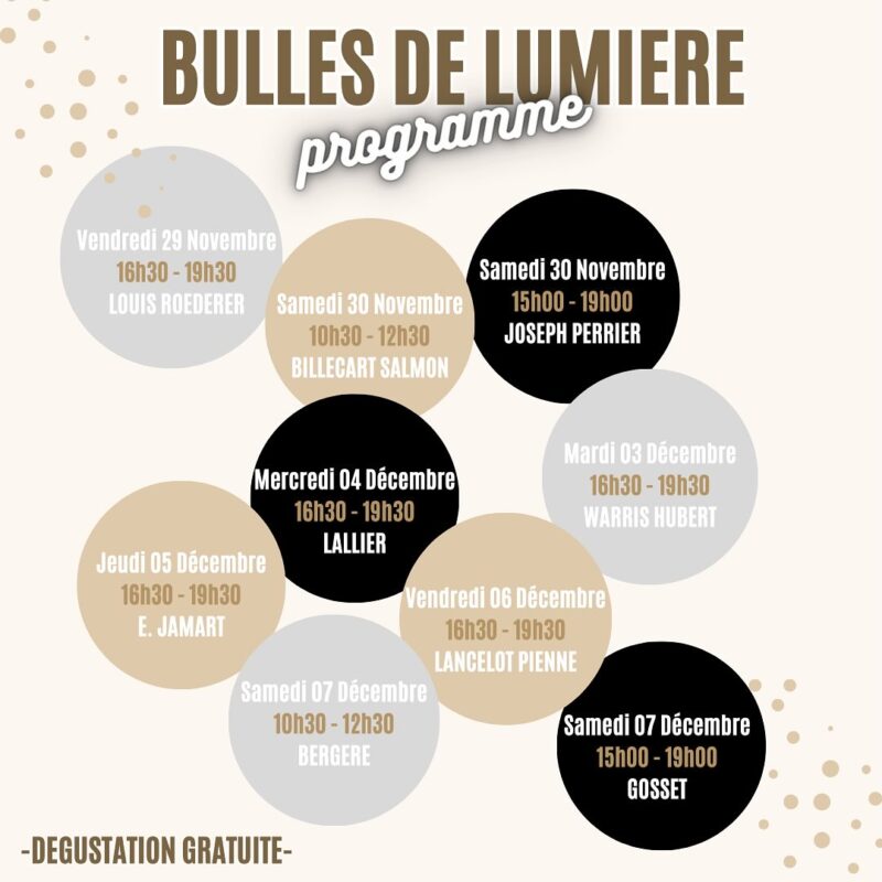"Bulles de lumière" à la cave Gilles Granger