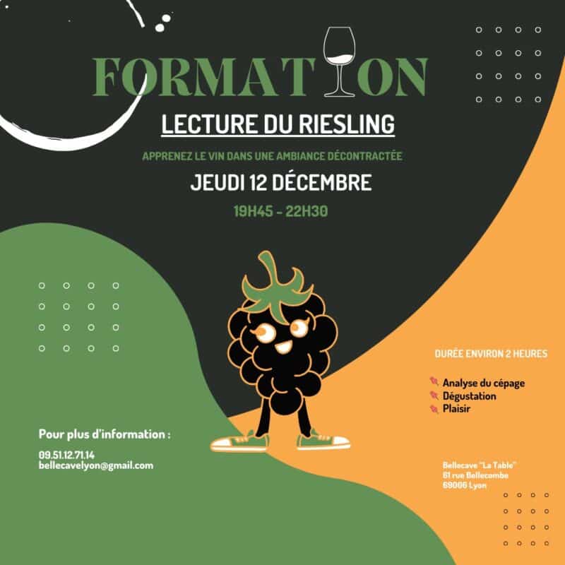 Jeudi 12 décembre : Dégustation de Riesling à Bellecave "La Table"