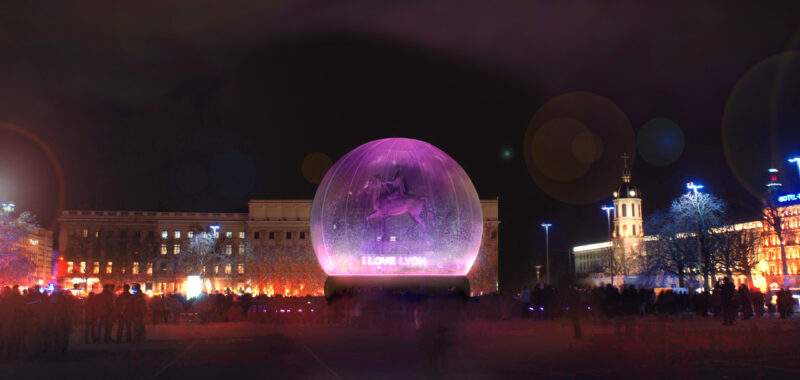Boule à neige, statue de Louis XIV à Lyon