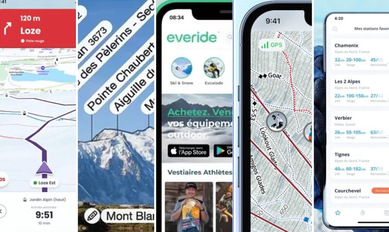 Applications pour le ski