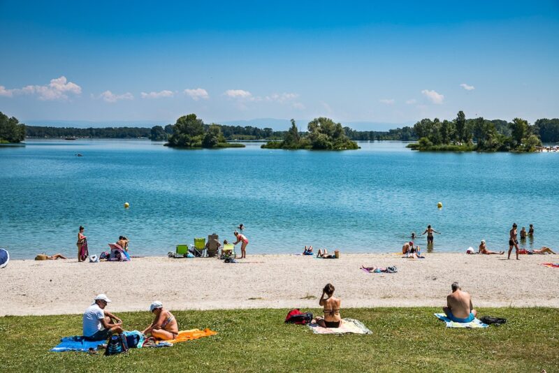 Baignade au lac de Miribel Baignade au lac de Miribel