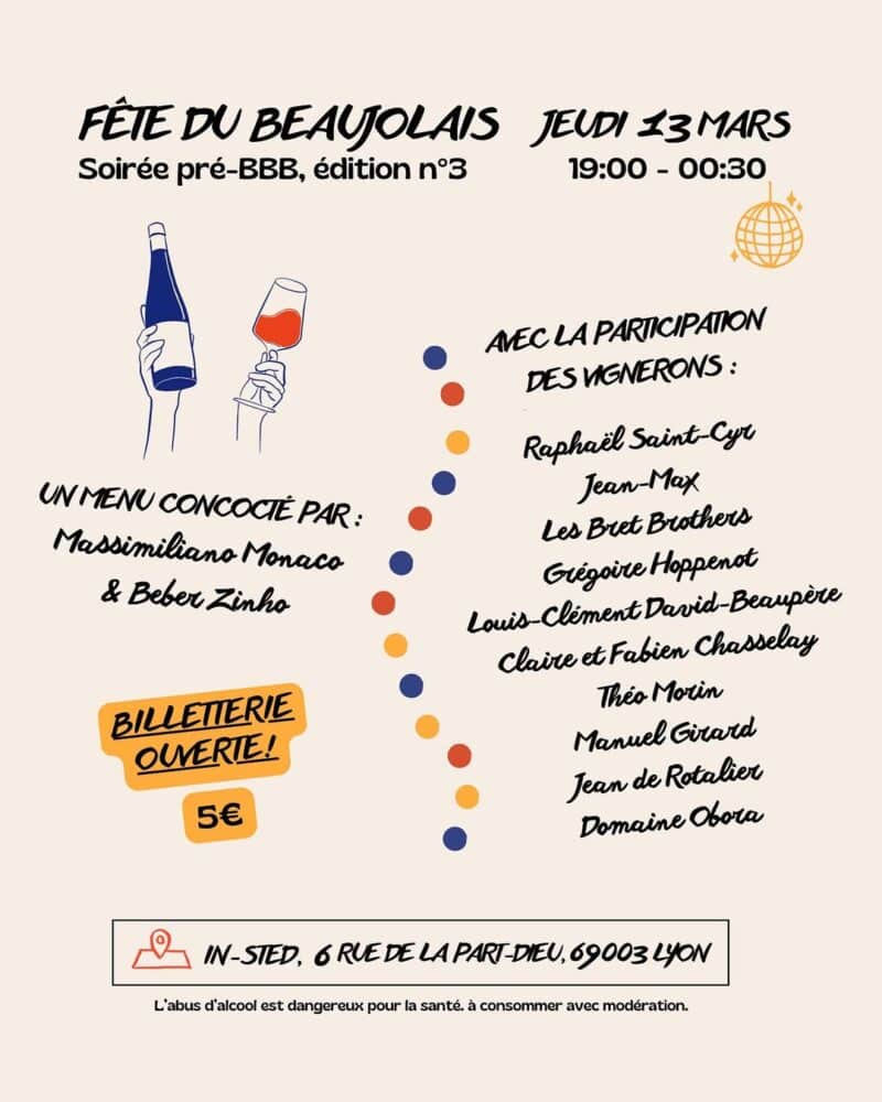 Fête du Beaujolais (Soirée pré-BBB) chez Insted