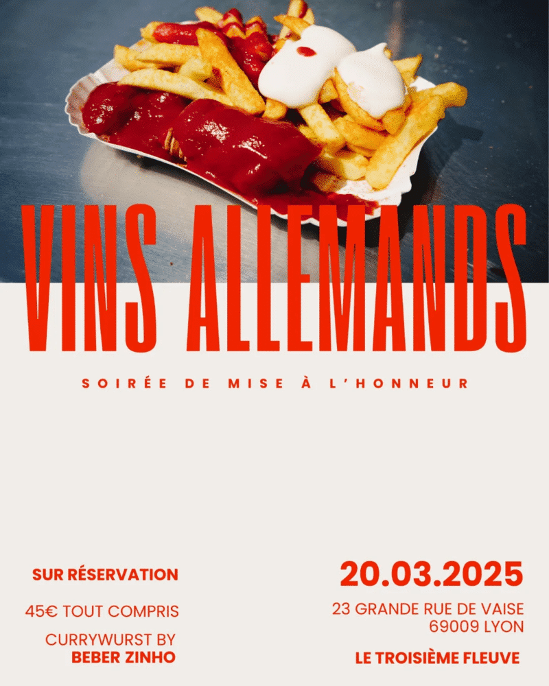 Soirée vins Allemands à la cave Troisième Fleuve
