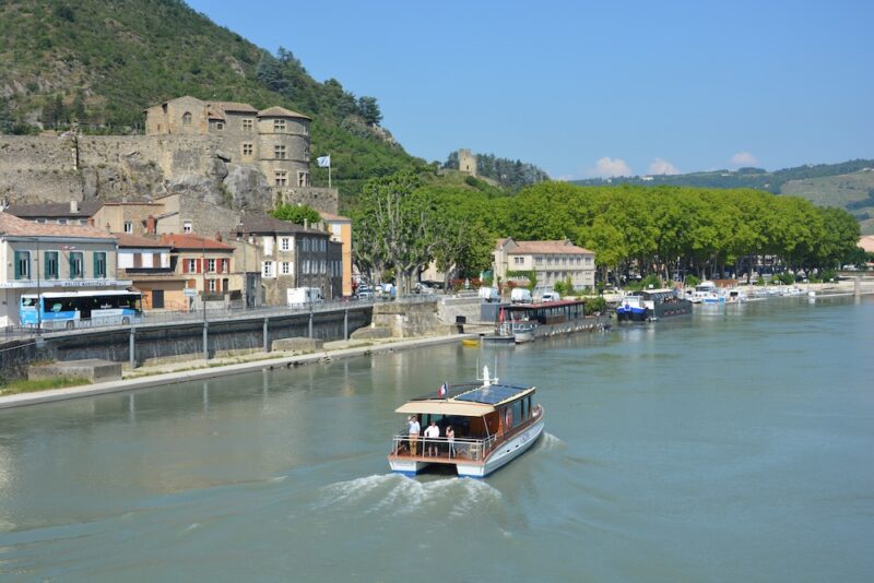 Balade en bateau sur le Rhône