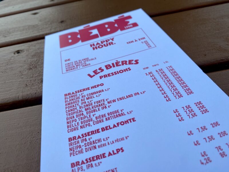 carte des bières de bébé carte des bières de bébé