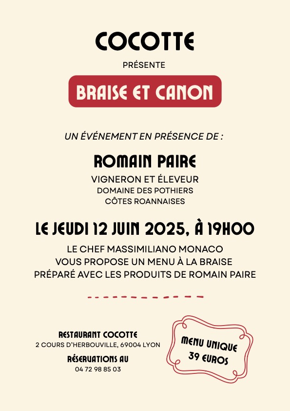 Braise et canon affiche 2