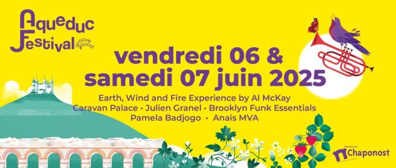 Chaponost illumine son Aqueduc avec un festival musique et food les 6 et 7 juin 2025. 