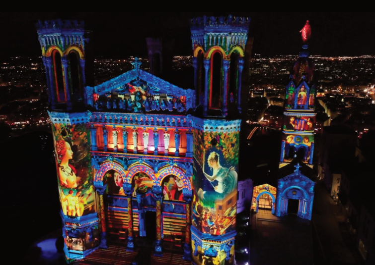 Projection sur la Basilique de Fourvière - Région des Lumières - 2025 Projection sur la Basilique de Fourvière - Région des Lumières - 2025