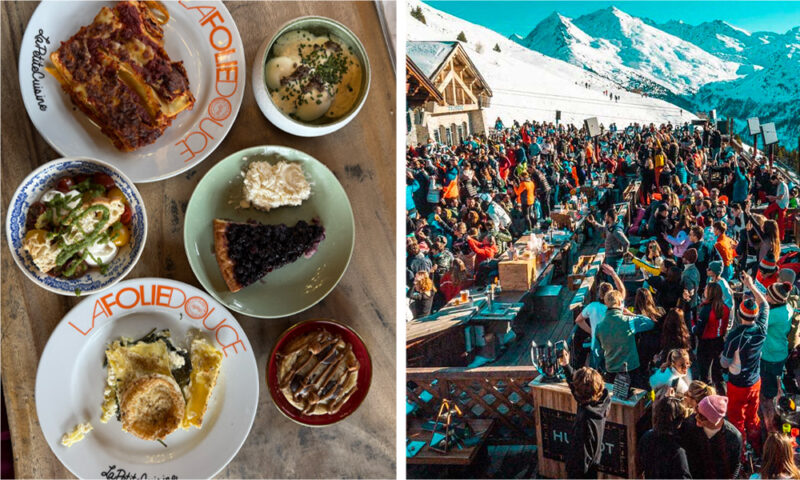 restaurant sur les pistes meribel