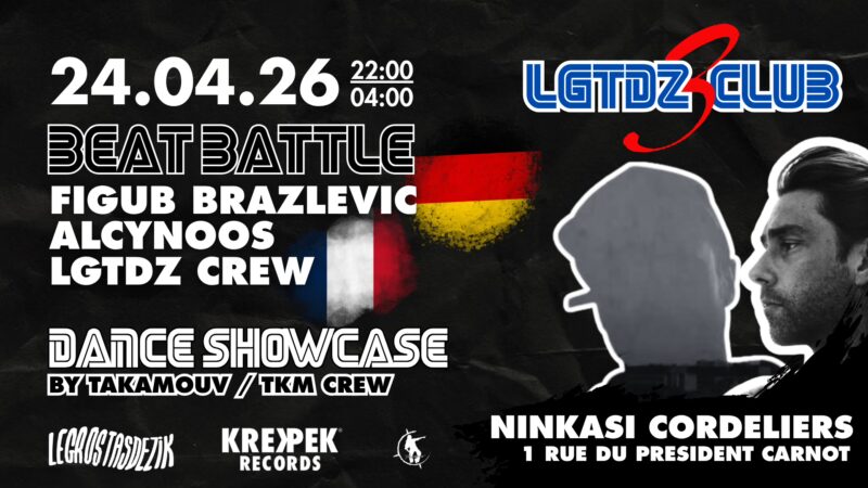 Beat Battle avec Figub Brazlevic, Alcynoos et Lgtdz Crew au Ninkasi Cordeliers Beat Battle avec Figub Brazlevic, Alcynoos et Lgtdz Crew au Ninkasi Cordeliers