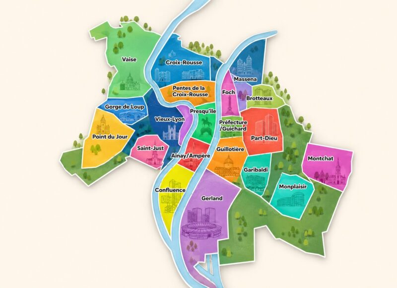 Où habiter à Lyon en 2026 ? Le guide (presque) ultime des meilleurs quartiers Carte des quartiers de Lyon