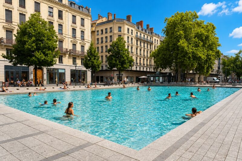 Piscine exterieure a Lyon