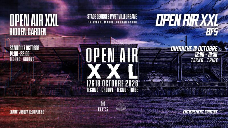 Visuel de l’open air Hidden Garden et BFS au stade Georges Lyvet